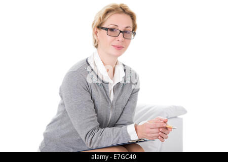 Portrait of a psychologist being ready to take notes Stock Photo