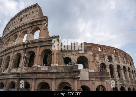 Italy: West view of the Colosseum in Rome. Photo from 4th September 2014. Stock Photo
