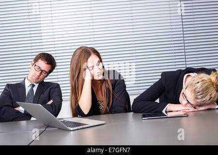 Sleeping at work Stock Photo