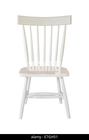 White chair isolated On White Stock Photo