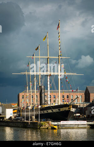 Brunel's SS Great Britain - world's first steam passenger ship, now a museum in dry dock, Bristol, England Stock Photo
