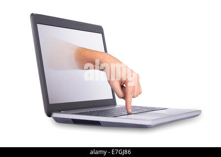 Concept of remote support, on white background with clipping path Stock Photo