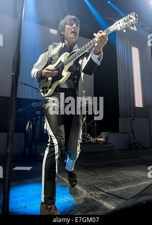 Franz Ferdinand performs live at the Roundhouse  Featuring: Nicholas McCarthy,Franz Ferdinand Where: London, United Kingdom When: 14 Mar 2014 Stock Photo