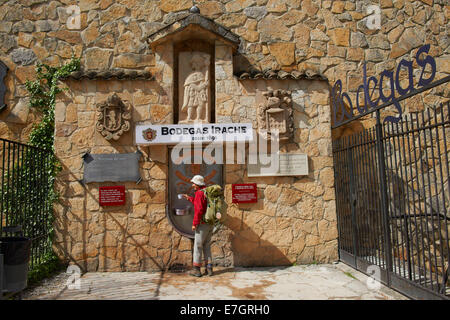 Way of St James, Wine Fountain, Bodegas Irache, Pilgrims, Camino de Santiago, Navarra, Ayegui, Navarre, Spain Stock Photo