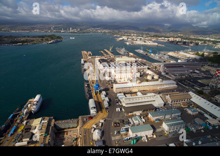 Pearl Harbor, Oahu, Hawaii - Aerial photograph of Ford Island, taken 22 ...