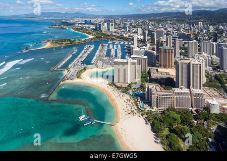 Hilton Hawaiian Village, Waikiki, Oahu, Hawaii Stock Photo