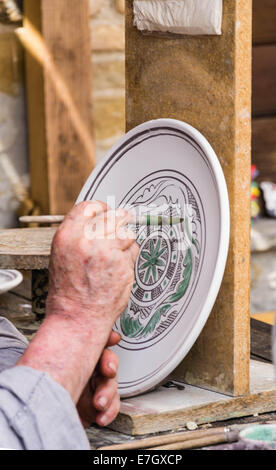 Painting pottery Stock Photo