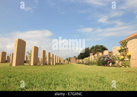 World War II Allied cemetery in Anzio, Rome, Italy Stock Photo