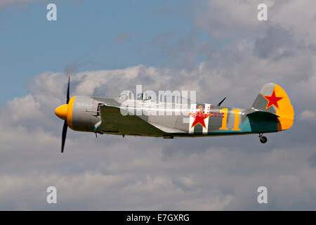 Harvard IV G-GBPB aircraft seen at Headcorn, Kent Stock Photo