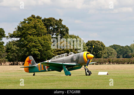 Harvard IV G-GBPB aircraft seen at Headcorn, Kent Stock Photo