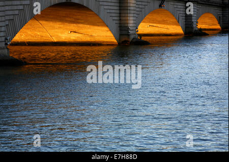 River Thames at Putney Bridge, Putney, London, UK Stock Photo