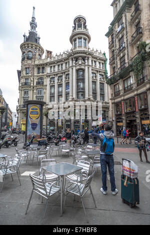 Canalejas square, Madrid city centre, Spain Stock Photo