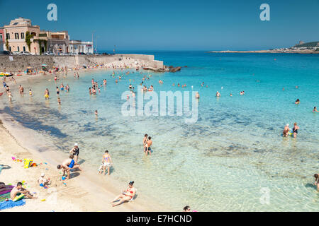 Santa Maria al Bagno city beach in Puglia Italy Stock Photo