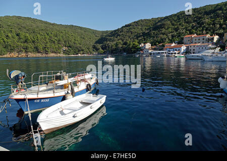 harbour, Valun, Cres Island, Kvarner Gulf, Croatia Stock Photo