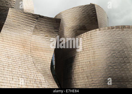 The titanium facade of the Museum Guggenheim in Bilbao, Basque Country. Stock Photo