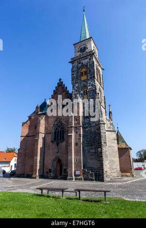 Church of St. Giles in Nymburk, Central Bohemia, Czech Republic Stock Photo