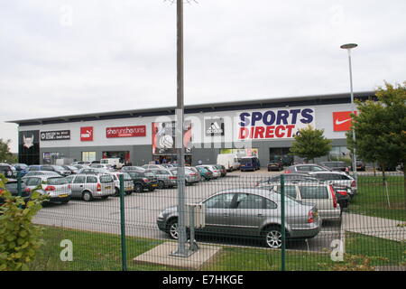 Sports Direct warehouse, store and distribution centre at Shirebrook near Mansfield, England, UK Stock Photo