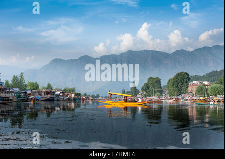 Kashmir, Dal Lake, Boat, House boat, 'Jammu & Kashmir', Srinagar, Shikara, Tourists Stock Photo