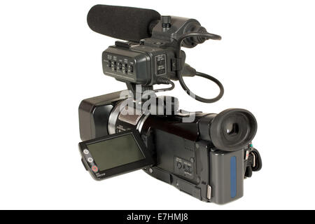 High definition video camera isolated over white background Stock Photo