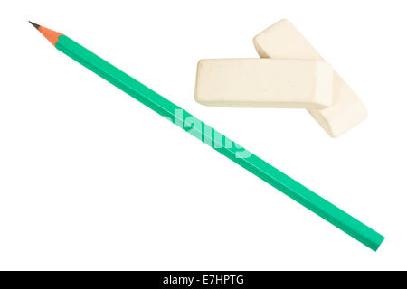 Pen Ink Eraser Isolated on White Background. Erasing concept. Copy