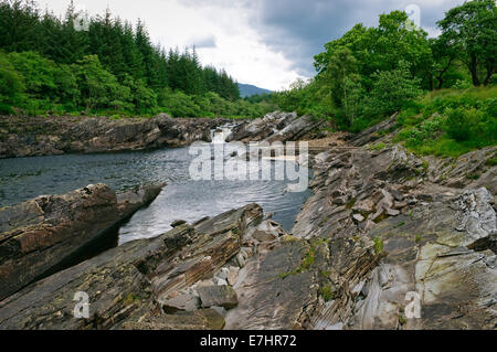 River Orchy Caledonian Forest, West Highland, Scotland. Stock Photo
