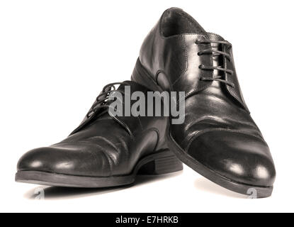 The black man's shoes isolated on white background. Stock Photo