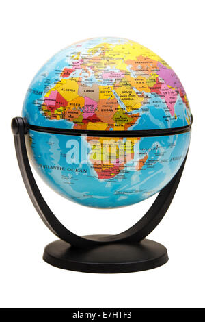 Terrestrial globe isolated on a white background with clipping path Stock Photo