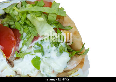 Close-up of Shawarma isolated over a white background Stock Photo