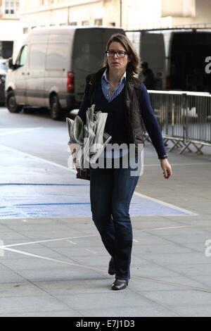 Stephanie Flanders arriving at BBC Broadcasting House for The Andrew ...