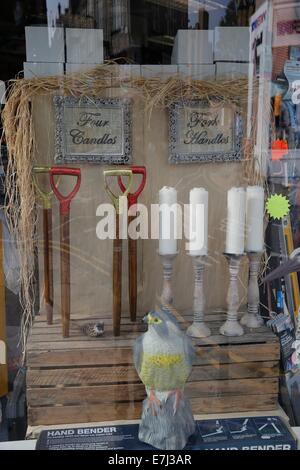 Fork Handles Four Candles Stock Photo