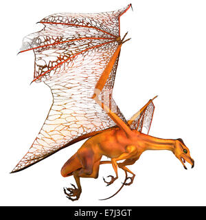 Dragons are mythical creatures known throughout history as having wings and breathing fire. Stock Photo