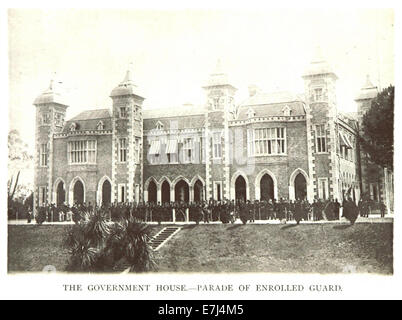 W.-Australia(1892) p137 THE GOVERNMENT HOUSE IN PERTH, WESTERN AUSTRALIA Stock Photo