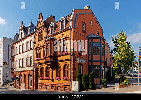 Europe, Germany, Rhineland-Palatinate, Pirmasens, Bahnhofstrasse, bistro district court, architecture, catering, building, const Stock Photo