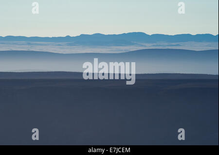 Africa, mountains, Fish River, Namibia, fog, structure, Stock Photo