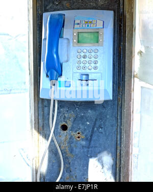 Old public telephone Stock Photo