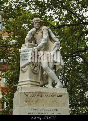 Statue of William Shakespeare, Leicester Square, London, England, UK Stock Photo