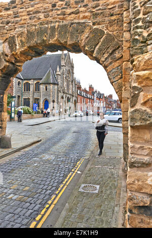 Lincoln is a cathedral city and county town of Lincolnshire, England. Stock Photo