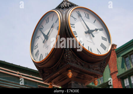 Distillery Clock The clock in the Historic Distillery District in Toronto, Canada Stock ...