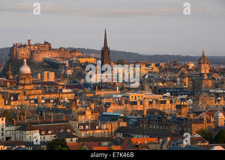 Dawn over Edinburgh, Lothian, Scotland Stock Photo