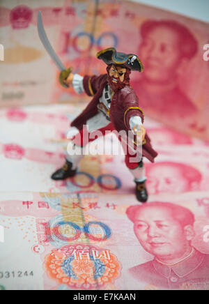China Piracy Pirate economy sea trade and money security Stock Photo