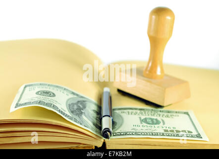 Composition symbolising business moment in retro style Stock Photo