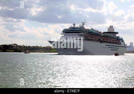 MS Majesty of the Seas is a Sovereign-class cruise ship owned and operated by Royal Caribbean International. Stock Photo