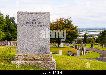 tombstone in memory of a faithful friend Stock Photo