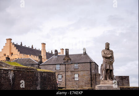 statue of king robert the bruce at stirling castle, scotland Stock Photo