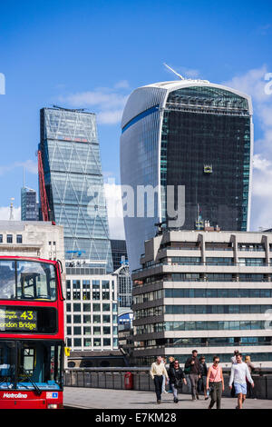 The Walkie Talkie building at 20 Fenchurch street - City of London Stock Photo