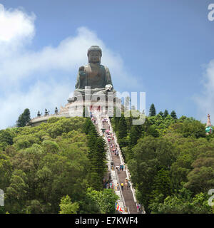 The giant Tian Tan Buddha, Hong Kong. Stock Photo