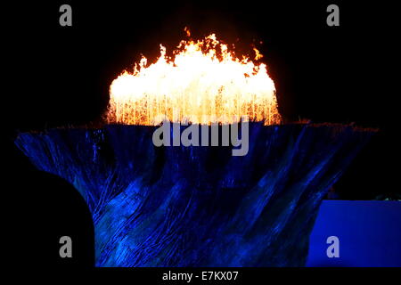 Incheon, South Korea. 19th Sep, 2014. Flame Opening Ceremony : Opening Ceremony at Incheon Asiad Main Stadium during the 2014 Incheon Asian Games in Incheon, South Korea . © AFLO SPORT/Alamy Live News