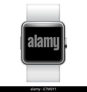 smartwatch ilustration isolated on white background with  place for your text Stock Photo