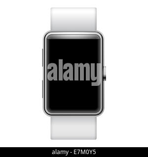 Blank Smartwatch Ilustration with place for your text isolated on white background Stock Photo