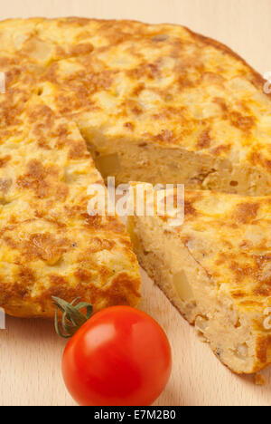 Tortilla Española, Spanish Omelette, is a typical Spanish dish Stock Photo